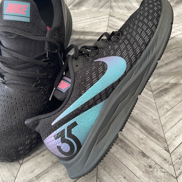 Size 11 - Nike Air Zoom Pegasus 35 Black Fuchsia - Picture 5 of 7